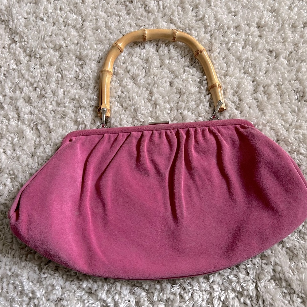 Banana Republic pink suede purse
